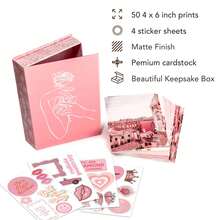 Photo Collage Kit Pastel Pink For Wall Aesthetic 50 Pictures Pink Room Decor Gifts For Girls Photo Wall Art For Teen Girls Bedroom Decor - 粉色 - 查看 2
