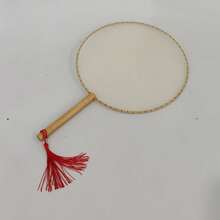 1 chiếc quạt tròn cán gỗ trơn kiểu cổ điển, dùng để tự thêu, viết thư pháp, vẽ tranh, quạt tròn Trung Quốc. - 1PC - Xem 8