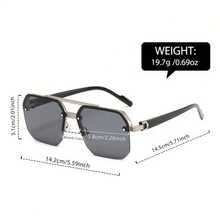 两副经典复古双梁多边形金属框眼镜，男女通用，适合日常佩戴及各种场合，是理想的送礼之选。 - 彩色 - 查看 4