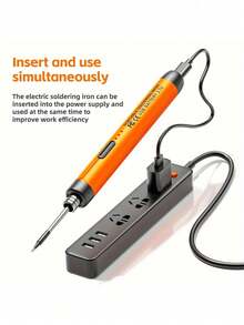 无线电烙铁，3档温度调节，USB充电，含助焊剂、支架和收纳盒 - 彩色 - 查看 11