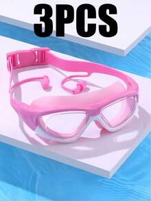 Extra Large Anti-Fog Anti-Water Silicone Swimming Goggles With Ear Plugs, Suitable For Swimming Training And Leisure, Holiday Gift, Beach Essential, Swimming Pool Float - Anti-fog HD - View 12