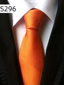 一套橙色领带、口袋巾、袖扣，男士商务/办公领带，适合派对、婚礼、礼品等场合。 - 混色 - 查看 2