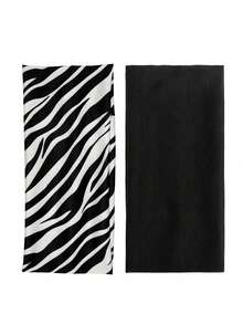 2条装运动头带，男女通用弹力吸汗带，适合跑步、健身、瑜伽，秋冬季女士发饰，度假穿搭，优雅围巾，柔软头巾 - 彩色 - 查看 25