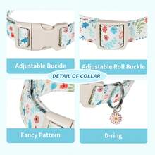 Spring New Floral Dog Collar, Multi-Flower Design, Adjustable Non-Choke, Fits All Dog Breeds - Mixed color - View 3