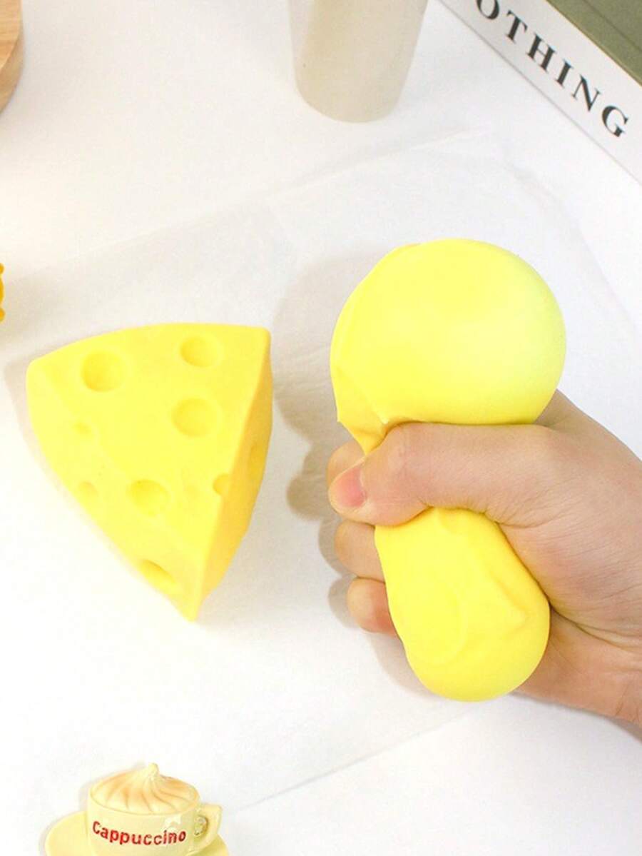 New Arrival Funny Cute Cheese Squishy Toy, Novelty Cheese Stress Relief Ball, Suitable For Carnival Party Decoration And Small Gifts - Multicolor - View 1