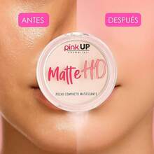 Pink Up Matte HD Invisible Mattifying Compact Powder Eliminates Shine Absorbs Oil For All Skin Types - Translucent - View 7