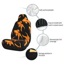 Koi Fish & Camouflage Print Universal Car Seat Covers - Koi and Camouflage - View 4