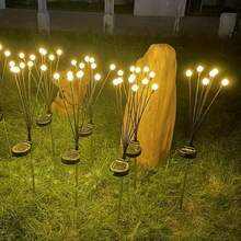 TTDHWW 8 Pack Solar Lawn Firefly Lights - Add LED Wind Firefly Ground Plug Garden Decorative Lights - Venue Muslim Festival Festival Decoration Lighting - Trắng ấm - Xem 10