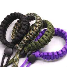 1个户外求生相机腕带，伞绳编织相机吊坠，通用相机编织伞绳腕带，腕带 - 彩色 - 查看 7