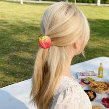 1个可爱甜美仿真水果卡通创意发爪夹，适用于马尾辫 - 彩色 - 查看 3