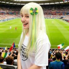 Colorful World Cup Theme Headband, Football Fan Cheer Party Holiday Bow Hair Accessory - Multicolor - View 1