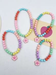 1pc Adorable Handmade Flower Pet Cat & Dog Pendant Necklace, Fashionable Chic Pet Collar Necklace Accessory - Multicolor - View 9