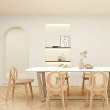 1 Roll, Room Decor Wallpaper, Self-Adhesive And Removable, Waterproof And Moisture-Proof, Suitable For Kitchen Cabinet Stove Table Wallpaper, Home Decoration And Furniture Dining Table Renovation Stickers, Peel And Stick Wallpaper - Beige - View 5