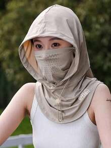 UPF50+ Unisex Summer Sun Protection Face Mask Hat, Breathable Ice Silk Neck Gaiter, Casual Beach Hat, Face Cover, Cap For Women - Multicolor - View 2