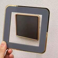 1 pieza Nueva cubierta protectora anti-suciedad para interruptor, tipo hebilla, sin adhesivo, marco decorativo para toma de pared, pegatina para el hogar - A - Ver 4