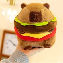 Capybara Hamburger Plush Stuffed Animal, Cute Capybara Plush Toy With Realistic Burger Design, Soft Fluffy Stuffed Doll For Kids Boys Girls, Perfect Birthday Present And Lovely Gift For Children - 無帽帽 23厘米 - 查看 13