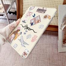 1pc Wanderlust Travel Girl Protective Cover With Pen Slot Multi-Angle Magnetic Stand Cover With Auto Sleep/Wake,Tablet Case Compatible With IPad Pro/Air/Compatible With Samsung Galaxy A9/S9/S7/S10+/Compatible With XIAOMI Pad/5/6/7 - Multicolor - View 6