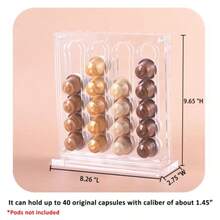 Nynelly Soporte acrílico para cápsulas de café soporte para cápsulas de café NESPR original soporte organizador de almacenamiento de cápsulas de café capacidad para 40 cápsulas para cocina oficina bar de café - Estilo de Pie - Ver 2