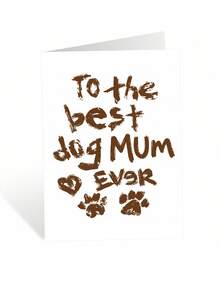 1张搞笑宠物爱好者贺卡，狗狗妈妈狗狗爸爸贺卡，非常适合生日、父亲节、母亲节和节日祝福 - 套裝 - 查看 9