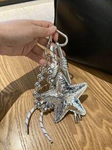 Versatile Fashion PU Big Star Braided Rope Style Bag Charm, Creative Phone Pendant Kawaii Vacation Essentials Bag Accessories Accessories Charms For Bag Teacher Gifts - Multicolor - View 7