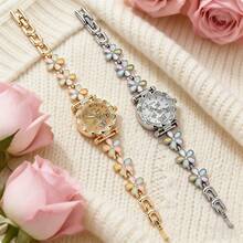 1 件简约时尚石英表，百搭，适合各种场合，/ 年末促销 / 生日礼物 / 节日礼物 - 金色 - 查看 6