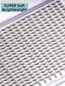 400pcs/Set 20 Rows XXL Tray D-Curl 9D 7D 5D Thin Handmade Pre-Made Fanned Lash Extension Kit, 0.07mm 8-15mm Mixed, Ultra-Narrow Tapered Base, Imported Korean PBT Fiber, Super Black Soft 5D 7D 9D Spiky Pre-Made Fanned False Eyelash Fiber - D - View 10