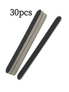 240/240 Grit Nail File, Double-Sided Nail Buffer Block, Nail Care Tool - Black - View 11