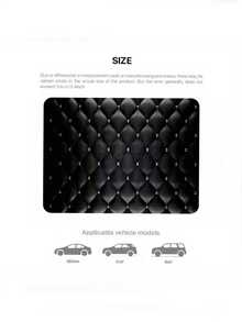 1pc Black Diamond Pattern Trunk Mat, Polyester Carpet Lining, Practical For Daily Commute, Loading And Cargo Securing, Car Trunk Mat, Interior Decoration Accessory - Multicolor - View 8