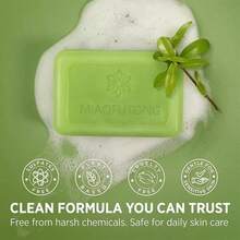 Sabun Minyak Esensial Tea Tree untuk Membersihkan Wajah dan Tubuh, Melembapkan, dan Melembutkan Kulit, Sabun Buatan Tangan, Cocok untuk Semua Jenis Kulit. - Harum - View 3