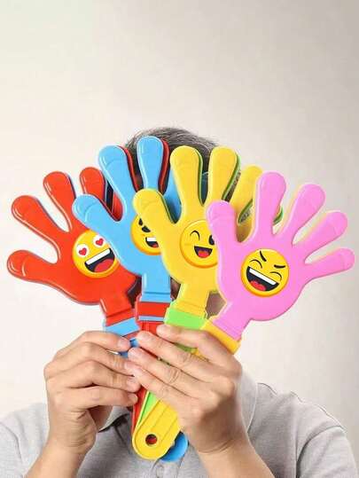 1/4/8个装彩色欢呼拍手，笑脸拍手掌，派对游戏欢呼道具，音乐会/体育赛事助威道具