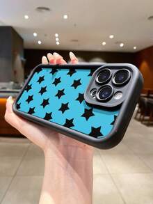 Stylish Black Star Design Transparent Protective Case For IPhone 17 AIR Pro, 16, 15 Pro Max, 14, 13, 12, 11, Anti-Drop High-End Niche Phone Cover - Takatake Kurohime - View 2