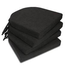 Cojín en forma de D, Cojín de silla de comedor de 2 pulgadas de grosor, lavable a máquina, cojín de asiento de silla de 16 pulgadas x 16 pulgadas, paquete de 4 - Multicolor - Ver 12