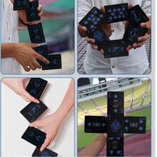 1副高品质黑色PVC塑料德州扑克牌，创意防水魔术扑克牌，可水洗 - 黑色 - 查看 5