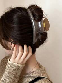 3 piezas/1 pieza 11cm/4.33in Clips de pelo de plástico elegantes de color jade/té/marrón, accesorios de pelo sólidos minimalistas y versátiles de alta gama adecuados para uso diario casual, fiesta, viaje, coleta, moño, lavado de cara, maquillaje, combinación de atuendos, clips de playa de verano, vacaciones, viajes - Multicolor - Ver 8