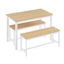 Dining Table & Chair Sets - Natural+White - View 6
