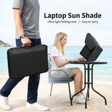 Laptop Sun Shade For Outdoor Work, Foldable Screen Hood Anti-Glare Sun Shield For 14/16 Inch Laptop, Portable Outdoor Laptop Shade Case - View 2