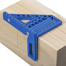 Woodworking Square Protractor, Aluminum Alloy Triangle Ruler, 3D Multi Angle Measuring Ruler, Angle Marking Device With Positioning Pin, Metric System, 45/90 Degree Precision Industrial Measuring Tool, Suitable For Engineers And Carpenters' Angle Marking Device - Metric System - View 9