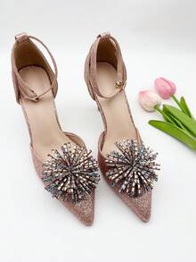 2个新款优雅水钻可拆卸鞋夹 - 完美适用于婚礼、新娘派对和高跟鞋 - 彩色 - 查看 12