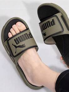 Dép xăng đan PUMA Royalcat Comfort Slip-on, Unisex, Màu xanh lá cây - xanh quân đội - Xem 1