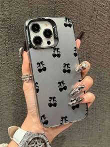 Black Cherry Pattern Printed IMD Anti-Drop Phone Case, Compatible With Apple 16/11/12/13/14/15/15Pro/15Plus/15ProMax/7Plus/8Plus/X/XsMax/Xr/11Pro/12Pro/13Pro/14Pro/11ProMax/12ProMax/13ProMax/14ProMax/14Plus/6/6s/6Plus/7/8/16Pro/16Plus/16ProMax - Multicolor - View 3