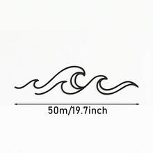 4 种尺寸可选！海洋波浪金属墙饰，海岸线艺术装饰，现代海滩墙饰，海洋主题家居装饰 - 黑色 - 查看 12