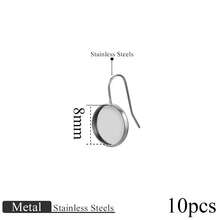 10个装，不锈钢U型耳钩，宝石底座，DIY珠宝配件耳环 - 銀色(136) - 查看 5
