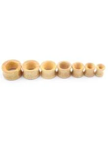 2 Pieces Fashion Piercing Ear Expander 8mm-20mm Bamboo Ear Plug&Tunnel Jewelry Piercing Body Jewelry For Men Ear Jewelry - Nude - View 5