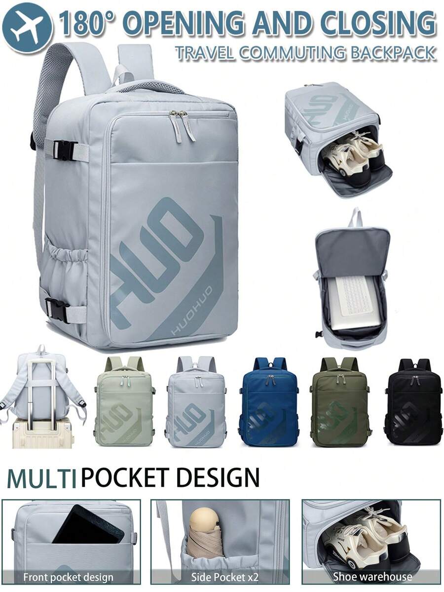 男士背包，大容量旅行背包，工作学习背包，时尚笔记本电脑包，短途商务旅行行李包，瑞安航空和威兹航空认可的旅行背包