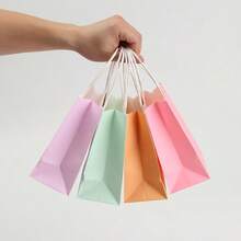 10 túi quà cao cấp cho đám cưới & kỷ niệm, túi giấy Kraft có tay cầm - Trang trí tiệc sang trọng, quà tặng cô dâu, sinh nhật, quà cảm ơn, đồ dùng số lượng lớn - Xem 2