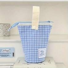 1 túi vải canvas có khóa kéo thời trang, có thể dùng làm hộp đựng bút và đồ dùng văn phòng, được làm từ chất liệu vải canvas dung tích lớn. - Nhiều màu - Xem 9