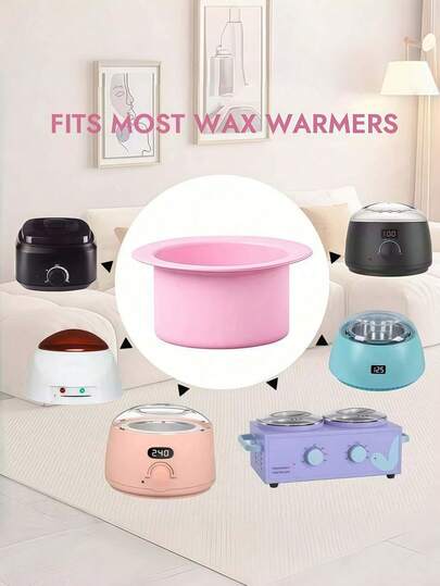 1/2pcs Non-Stick Silicone Wax Melt Liners With Wax Sticks: Reusable, Flexible & Easy-Clean Bowl Insert For Wax Warmers. Ensures Effortless Hair Removal & Aromatherapy Wax Melting. Ideal For Home Spa Sessions And Professional Use By Men And Women.