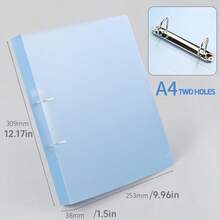 1 Pc A4 2 Hole D Ring Binder PP Plastic Clear Punching Document Folder - Style 1 - View 13