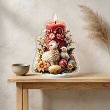 Decoración de escritorio de cordero y pollito de Pascua de acrílico 2D - A - Ver 5