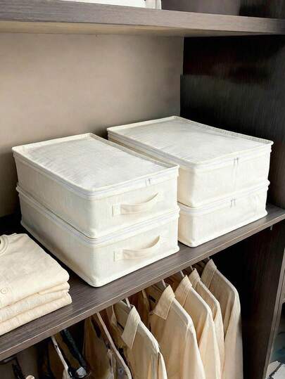 1pc Seasonal Clothing, Quilt Storage Bag, Large Capacity Wardrobe Fabric Storage Box, Travel Luggage Sorting Box